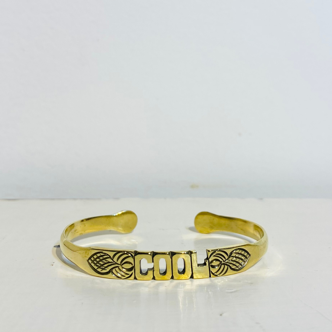 BRACELET KID EN LAITON GRAVÉ - "COOL"