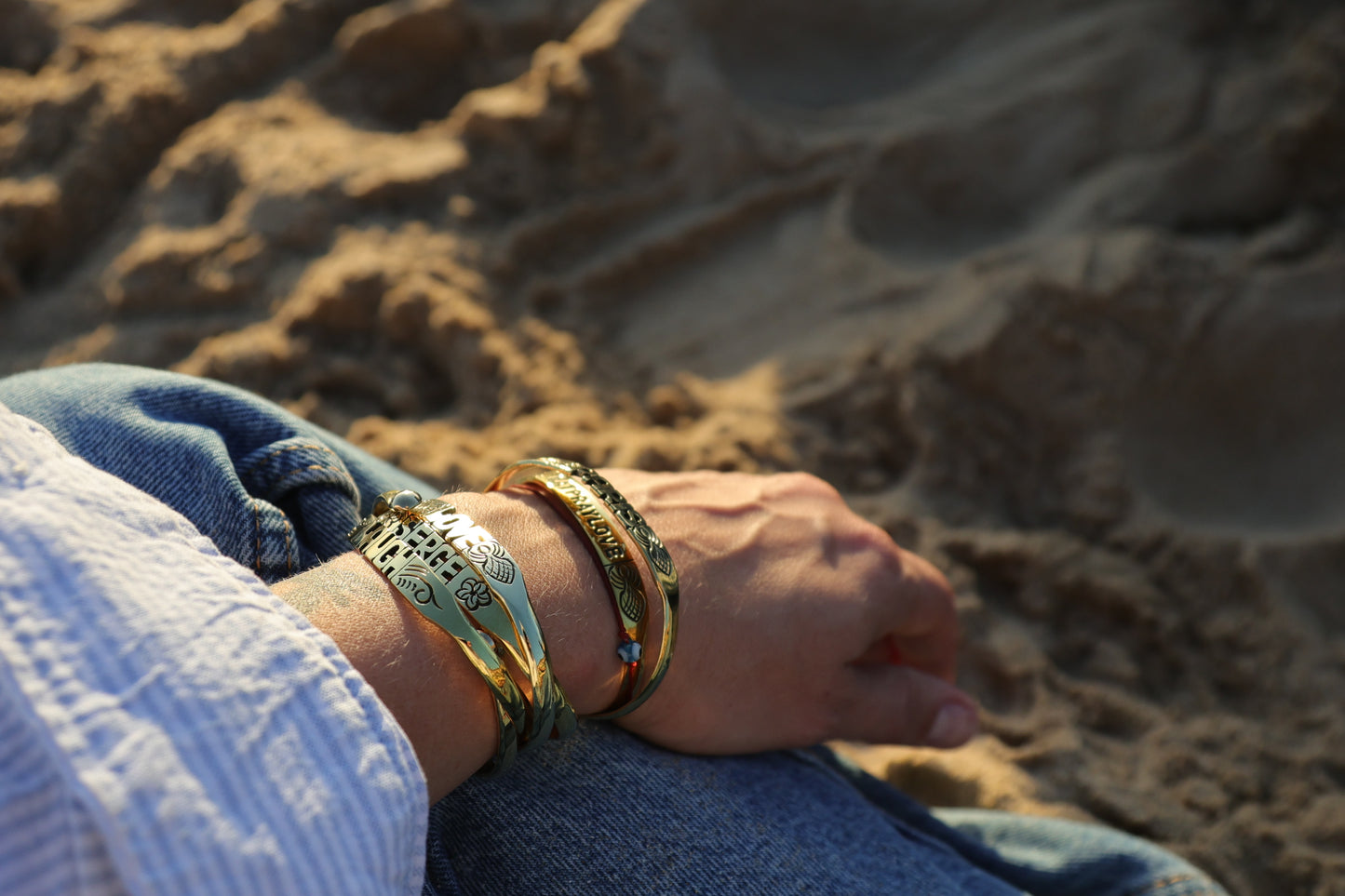 BRACELET EN LAITON GRAVÉ - "LOVE"