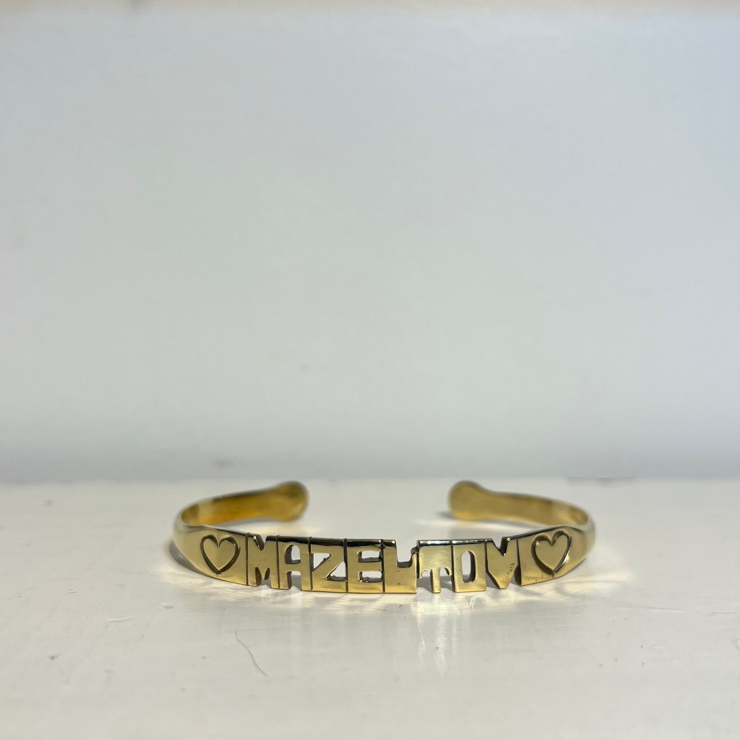 BRACELET EN LAITON GRAVÉ - "MAZELTOV"