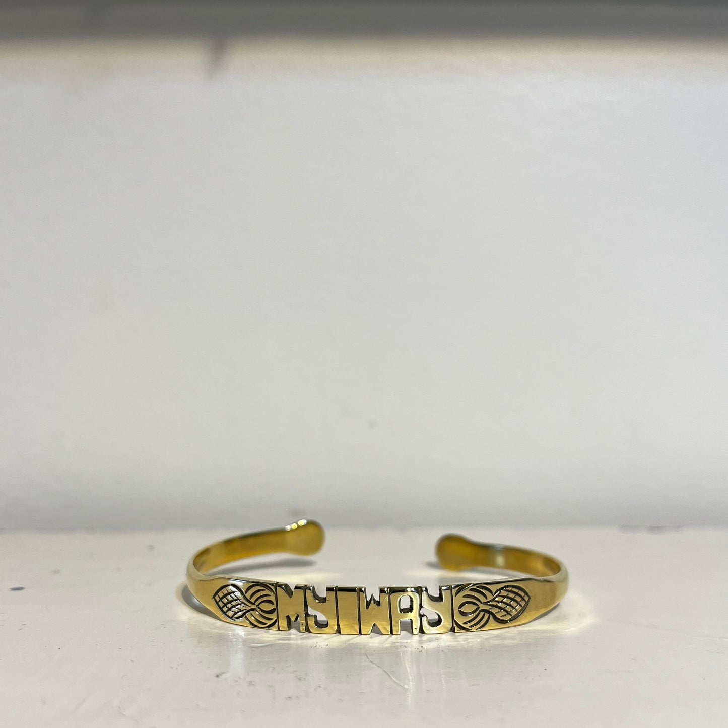 BRACELET EN LAITON GRAVÉ - "MY WAY"