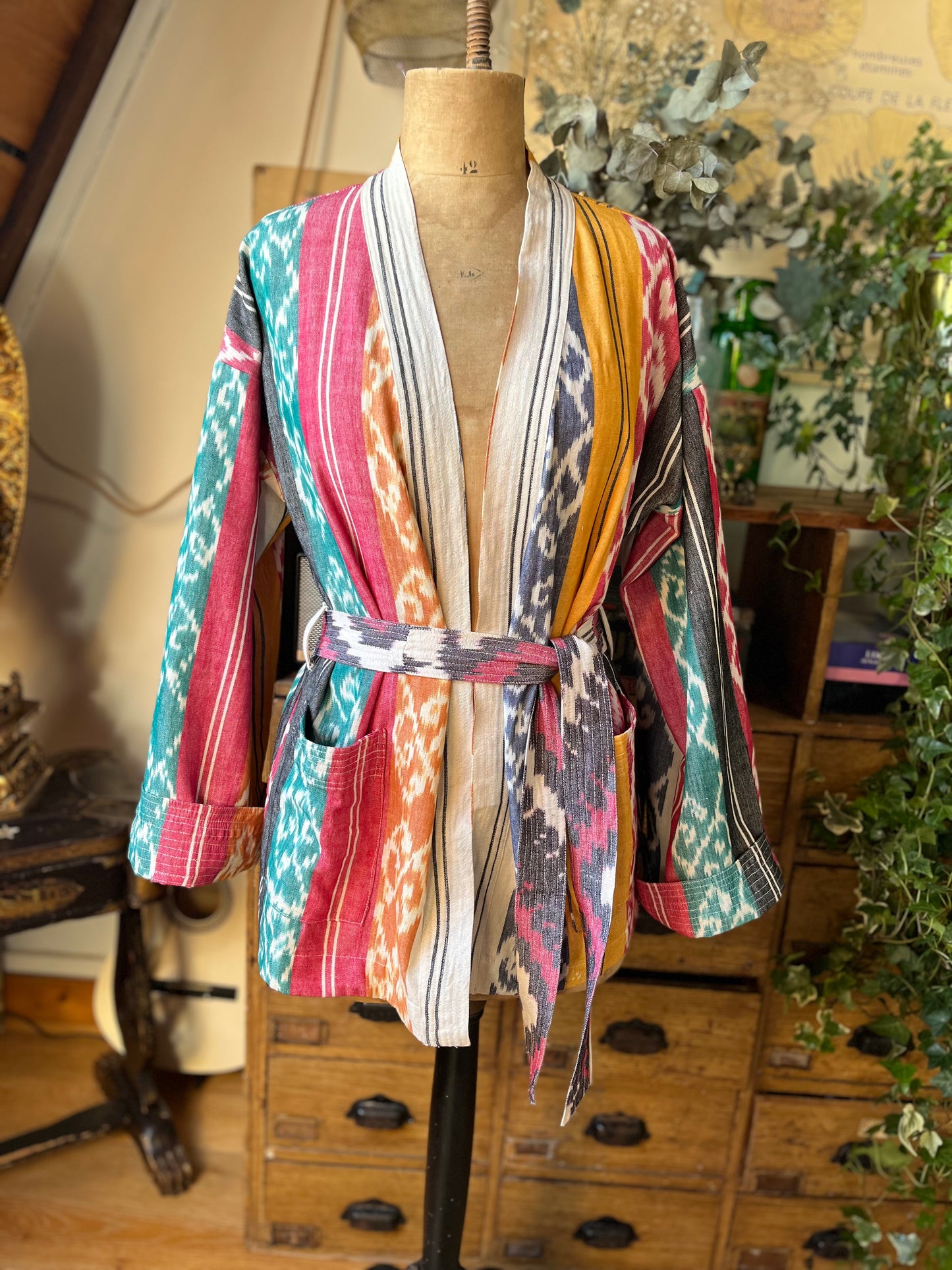 VESTE KIMONO IKAT