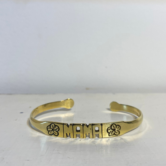 BRACELET ADULTE EN LAITON GRAVÉ - "MAMA"