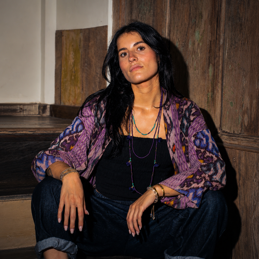 VESTE KIMONO IKAT