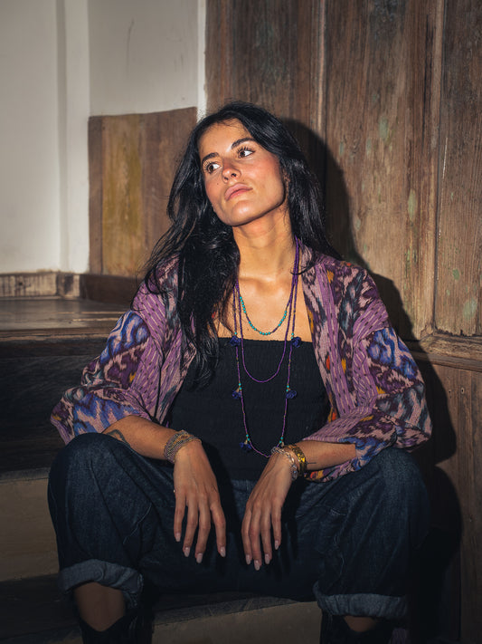 VESTE KIMONO IKAT