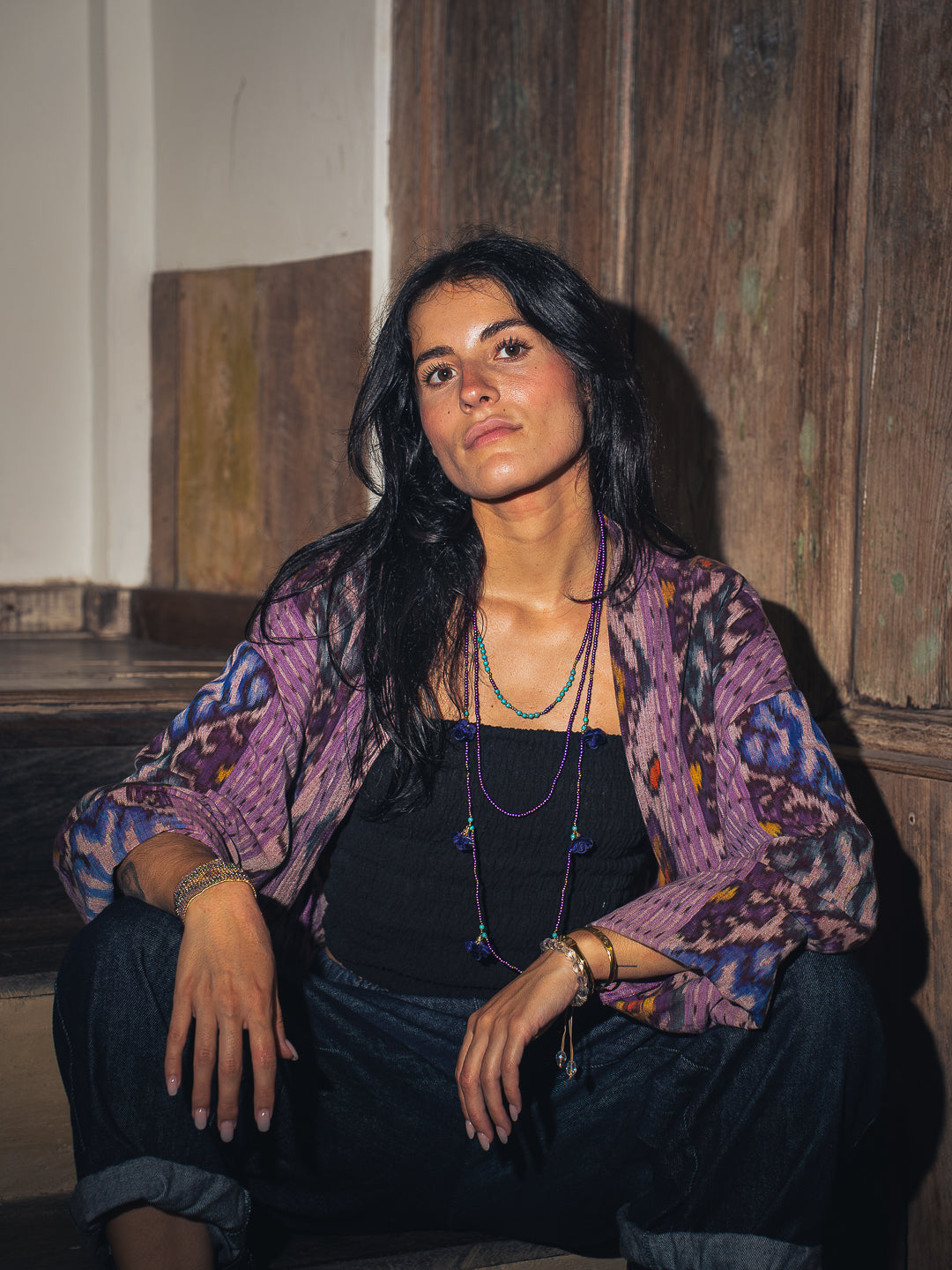 SAUTOIR TRIPLE FLOWERS